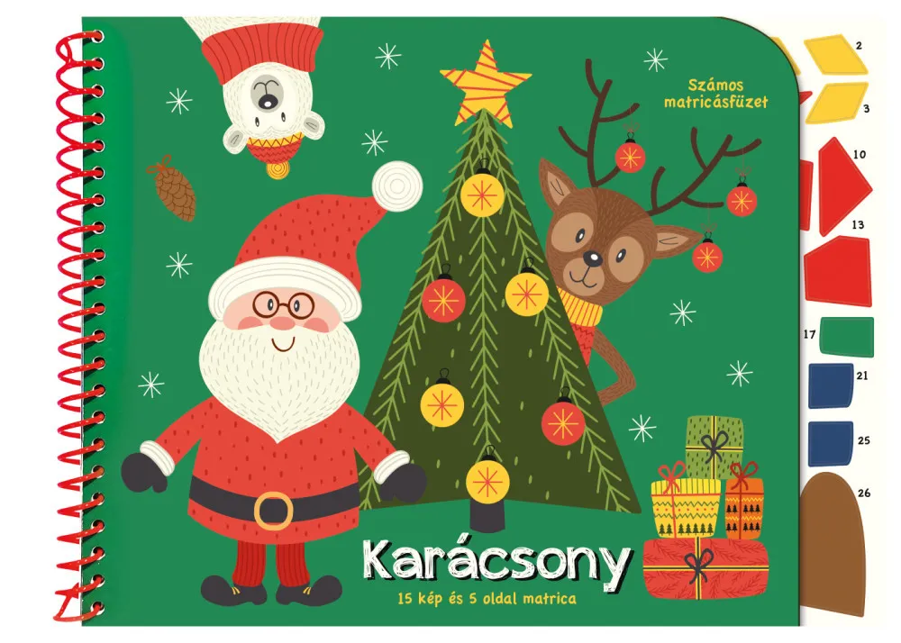 Gyors kiszállítás Számos matricásfüzet - Karácsony