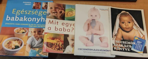 4 db Baba-konyha: Csecsemők szakácskönyve + Csecsemőtáplálási kézikönyv + Mit egyen a baba? + Egészséges babakonyha Bestseller