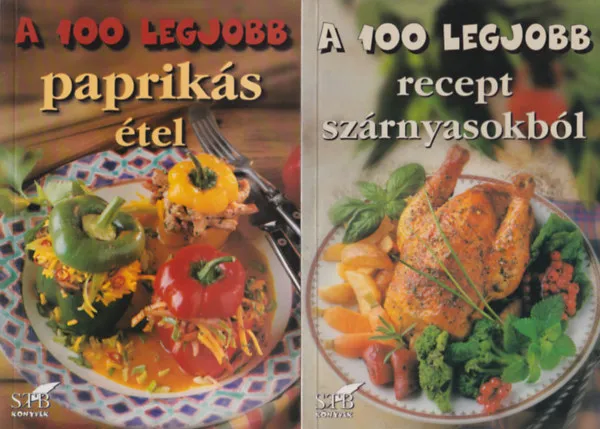 Azonnali szállítás 8 db A 100 legjobb szakácssorozatból: A 100 legjobb recept szárnyasokból + Paprikás étel + Almás finomság + Sajtos finomság + Magyar étel + Olasz recept + Paradicsomos recept + Húsos jó falat