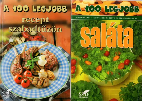 4 db A 100 legjobb szakácssorozatból ( együtt ) 1. A 100 a legjobb gyors étel, 2. A 100 legjobb csülklös recept, 3. A 100 legjobb saláta, 4. A 100 legjobb recept szabadtűzön Árcsökkenés