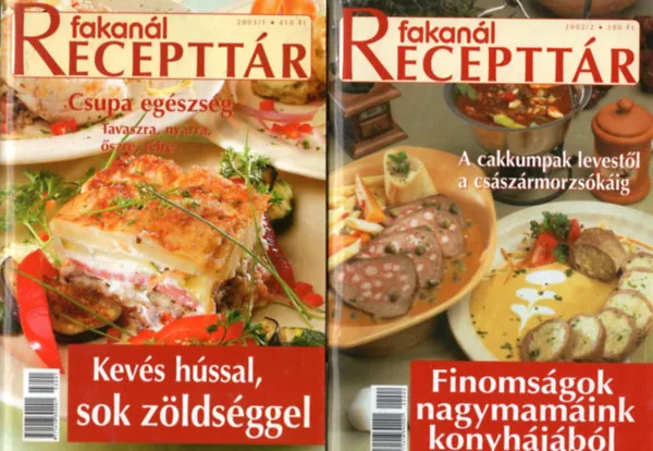 2 db Fakanál Recepttár 2002/2, 2003/1 Legnépszerűbb