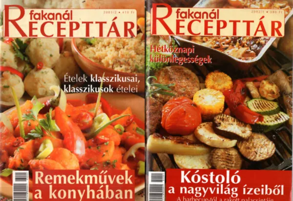 Korlátozott ajánlat 3 db Fakanál Recepttár ( együtt ) 2002/1., 2003/2., 2005/1