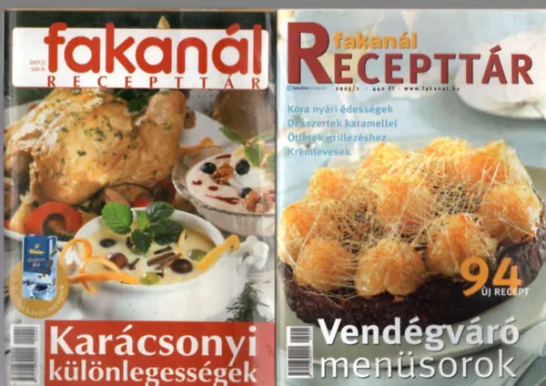 Újdonság 3 db fakanál recepttár : 2005/1, 2001/2, 2002/1