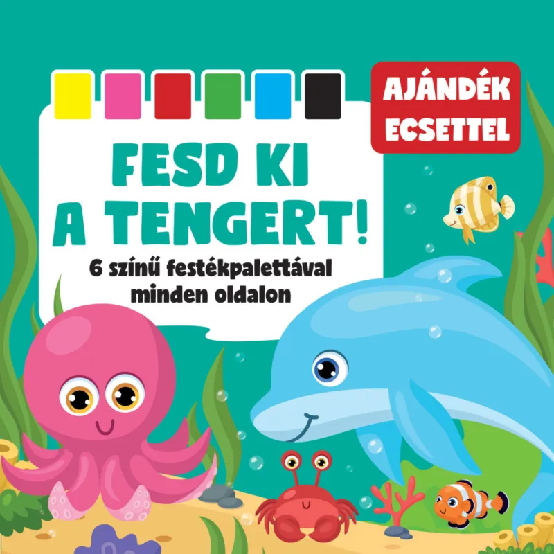 Fesd ki a tengert! 6 színű festékpalettával minden oldalon Biztonságos fizetés