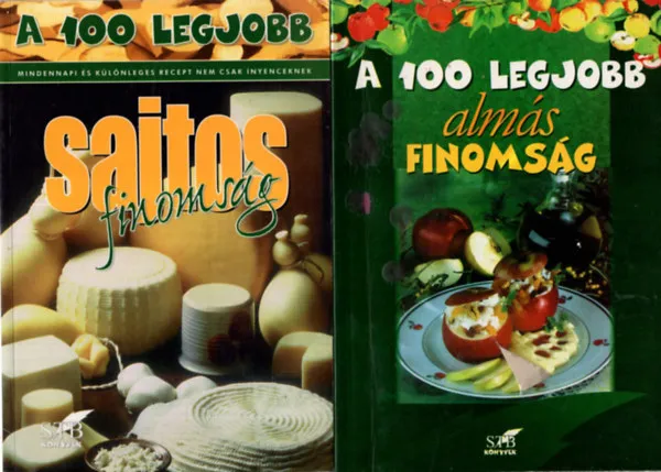 2 db A 100 legjobb étel sorozatból ( együtt ) 1. A 100 legjobb almás finomság, 2 A 100 legjobb sajtos finomság Gyors kiszállítás