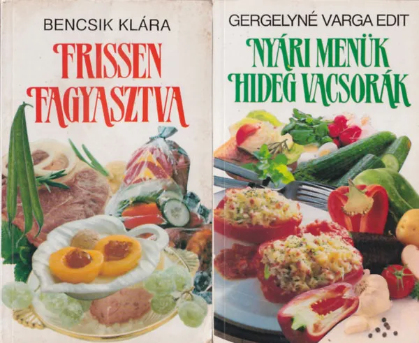 Ajánlat 2 db szakácskönyv: Frissen fagyasztva + Nyári menük hideg vacsorák