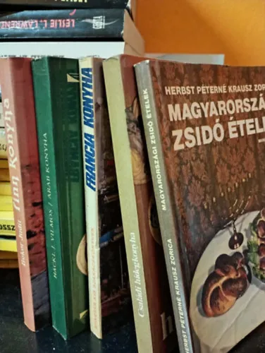 Minerva szakácsköny 5 db. - Magyarországi zsidó ételek, Családi hidegkonyha, Francia konyha, Arab konyha, Finn konyha Prémium