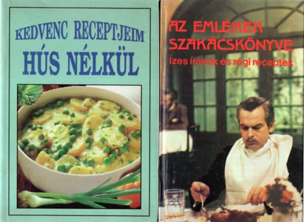 4 db szakácskönyv ( együtt ) 1. Az emlékek szakácskönyve, 2. Kedvenc receptjeim hús nélkül, 3. Régi és új ízek, 4. Nyers ételek Szuper ajánlat