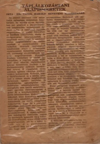 Kihagyhatatlan ajánlat Táplálkozási alapismeretek