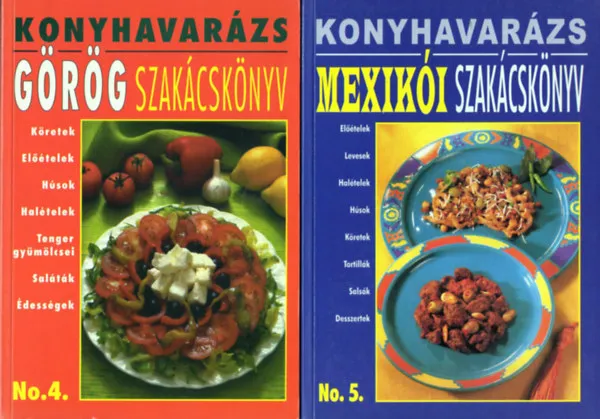 2 db Konyhavarázs szakácskönyv: Görög szakácskönyv + Mexikói szakácskönyv Nézd meg most