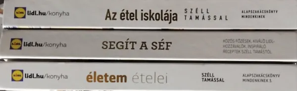 Nézd meg most 3 db Lidl szakácskönyv: Életem ételei - Az étel iskolája - Segít a séf