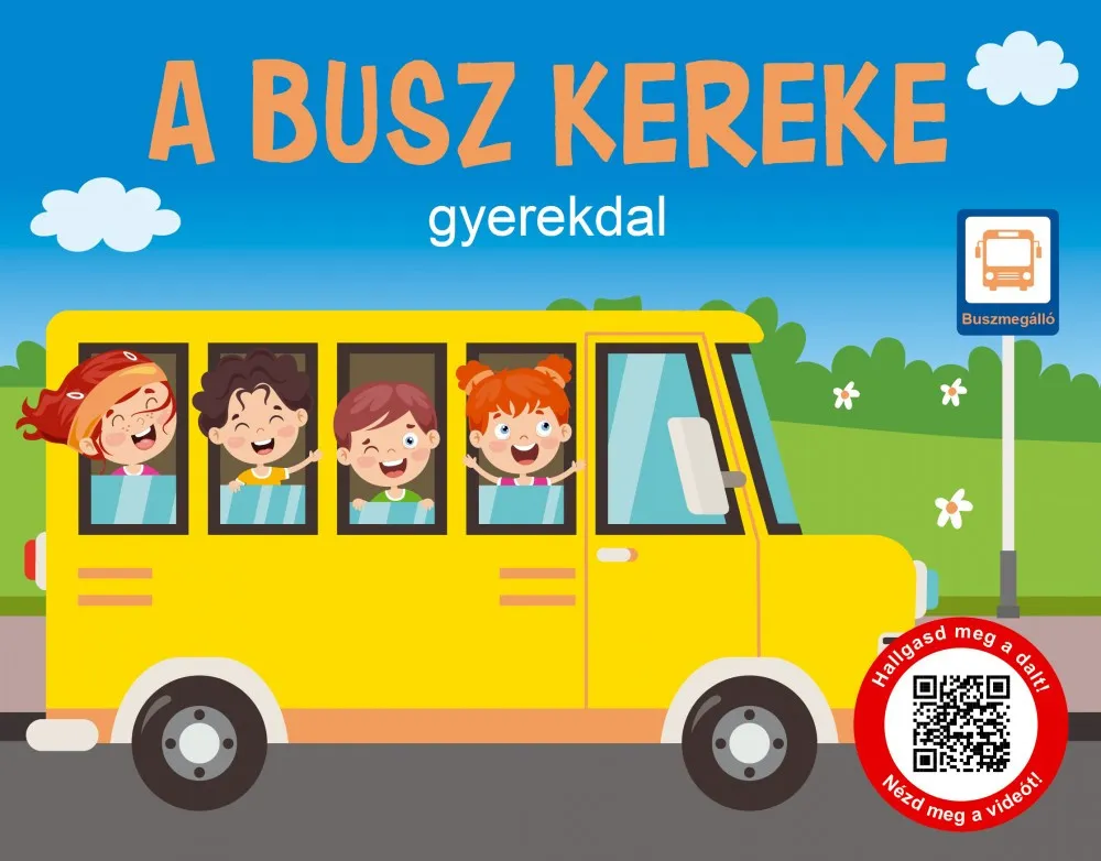 A busz kereke - gyerekdal (kartonkönyv) Azonnali szállítás