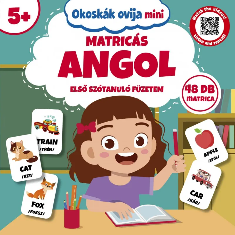 Végkiárusítás Matricás angol első tanuló füzetem - Okoskák ovija mini