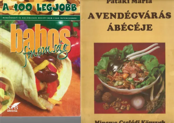 Legjobb ár 2 db könyv, A 100 legjobb babos finomság, Pataki Mária: A vendégvárás ábécéje