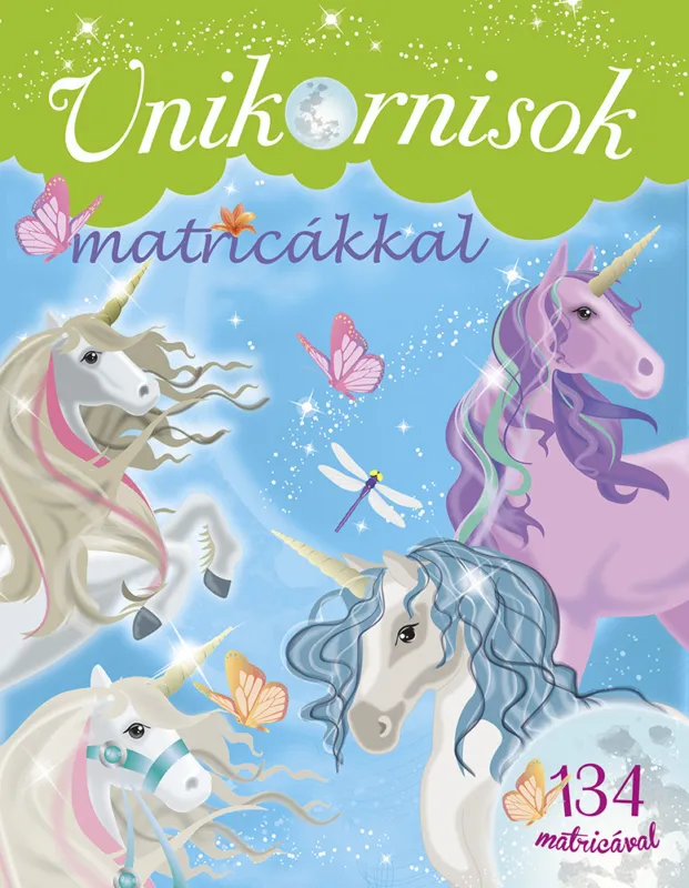 Unikornisok matricákkal - Zöld Azonnali szállítás