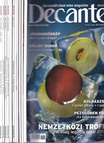Decanter magazin 2007/1. - 2008/1. (teljes évfolyam, 11 db. lapszám) Szuper ajánlat