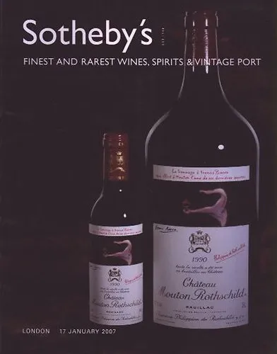 Sotheby's: Finest and rarest wines, spirits & vintage port (London 17 January 2007) Kedvezmény