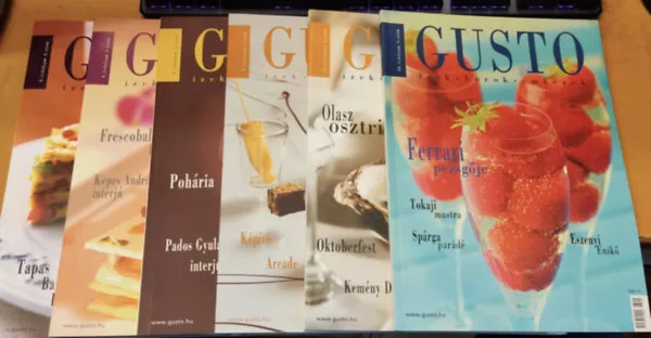 6 db Gusto - ízek - borok - emberek (szórványszámok, lapszámok a terméklapon) Végkiárusítás