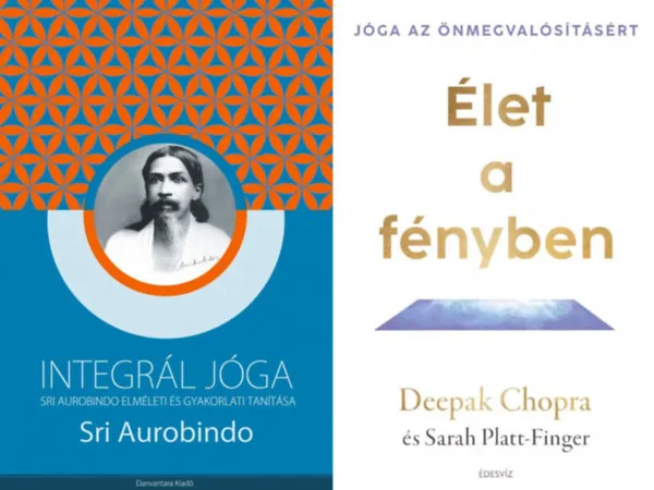 2 db könyv a jóga filozófiájáról: Integrál jóga - Sri Aurobindo elméleti és gyakorlati tanítása + Élet a fényben - Jóga az önmegvalósításért Nézd meg most