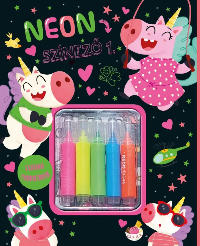 Csak ma Napraforgó Neon színező 1.