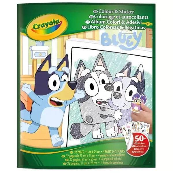 Rendeld meg most Crayola Bluey színező és matricázó