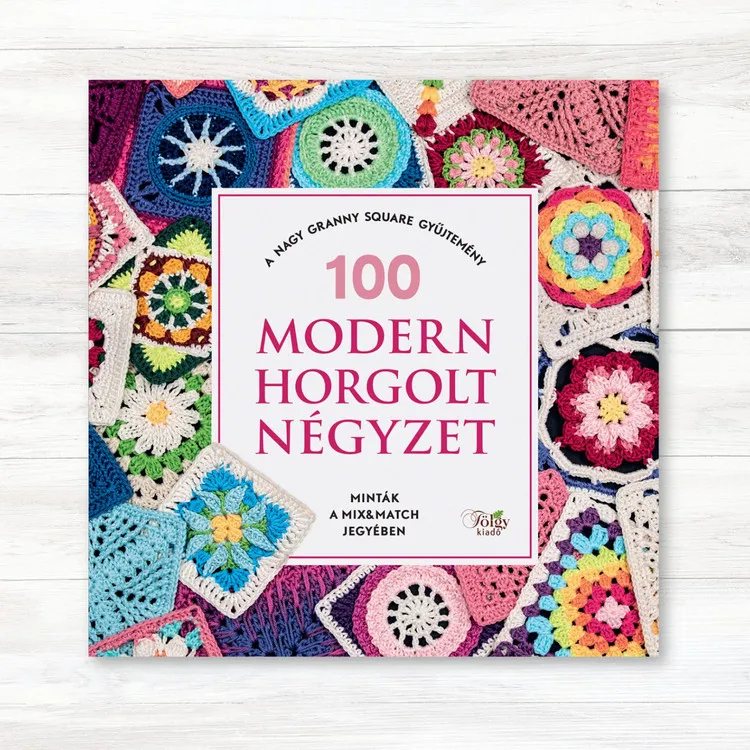 100 Modern horgolt négyzet - könyv Árcsökkenés