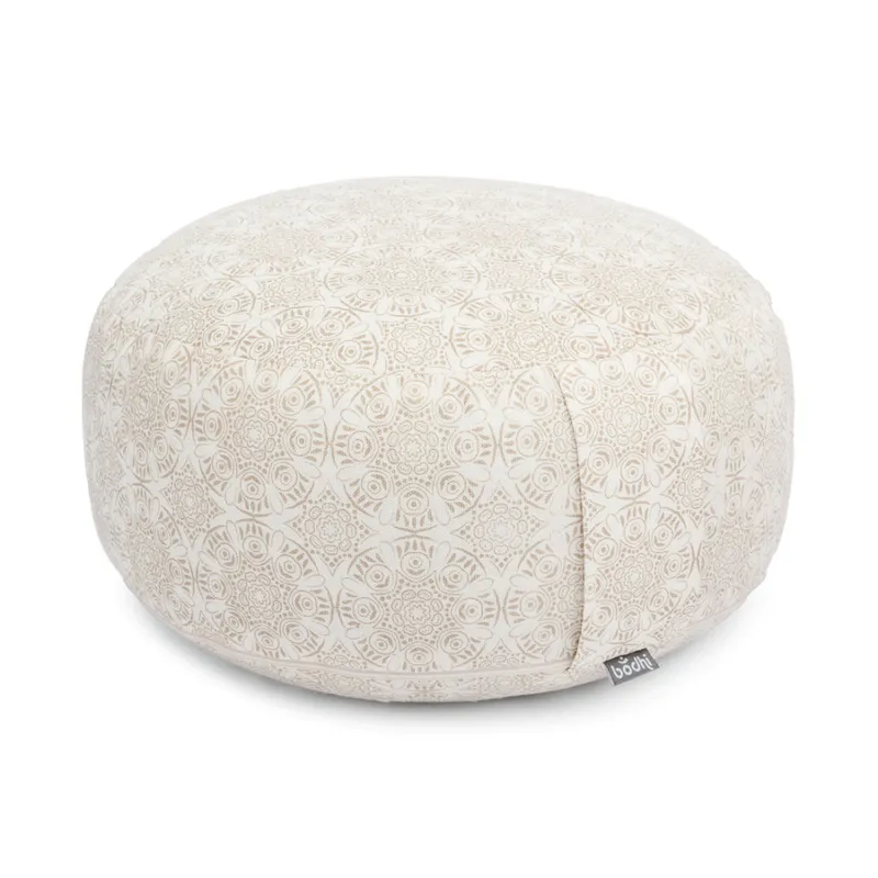 Gyors szállítás Bodhi Maharaja Collection RONDO – tönköly meditációs párna 32×20 cm – Madurai Ecru