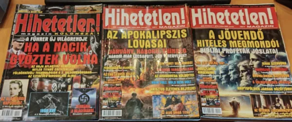 Népszerű 3 db Hihetetlen! Magazin (szórványszámok, lapszámok a terméklapon)