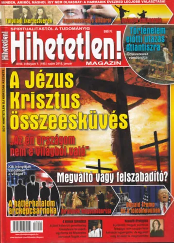 Szezonális akció 4 db. Hihetetlen! magazin lapszám (2018/ január, július, október, december)