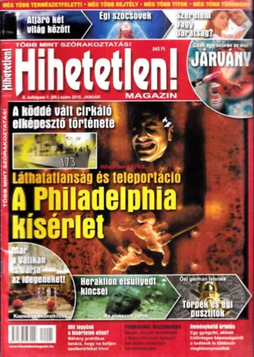 Hihetetlen! magazin (X. évfolyam 1. szám (99.) - 2010. január) Ne maradj le