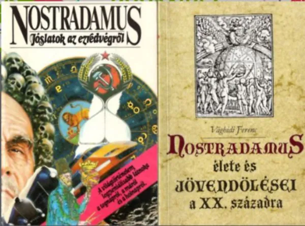 2 db Nostradamus könyv: Jóslatok az ezredvégről + Nostradamus élete és jövendölései a XX. századra Akció