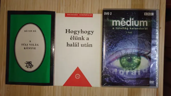Kedvezmény 2 könyv a túlvilágról + 1 DVD a halálon túli életről: A túli világ könyve, Hogyhogy élünk a halál utáán + Médium - a túlvilág kalandorai (1. évad)