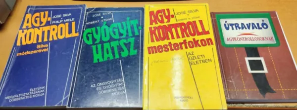 Nézd meg most 4 db Agykontroll: Agykontroll Silva módszerével; Gyógyíthatsz; Agykontroll mesterfokon; Útravaló agykontrollosoknak