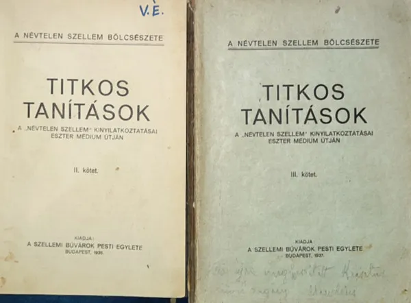 2db mű a Titkos tanítások c. sorozatból - Titkos tanítások II. kötet, Titkos tanítások III. kötet Rendeld meg most