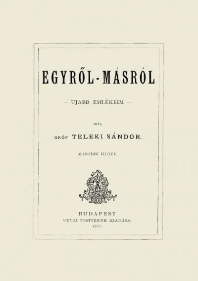 Egyről - másról - Ujabb emlékeim - Második kötet Árcsökkenés