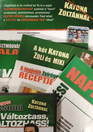 Biztonságos fizetés Életmódváltó rendszer Katona Zoltánnal mappa - Életmódváltó rendszer alapjai + A legjobb zsírégető receptjeink+ DVD + Edzési és étkezési napló