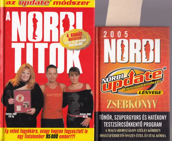 Outlet 2 db Norbi update könyv: A norbi titok +2005 Norbi update életmódrendszer lényege zsebkönyv
