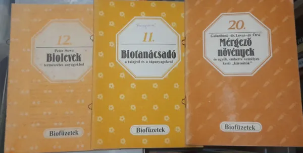 3 db Biofüzetek: Biolevek, Biotanácsadó, Mérgező növények Alacsony ár