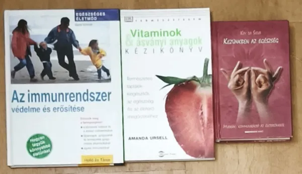 3db egészséges életmóddal kapcsolatos mű - Kezünkben az egészség, Vitaminok és ásványi anyagok-Kézikönyv, Az immunrendszer védelme és erősítése Szuper ajánlat