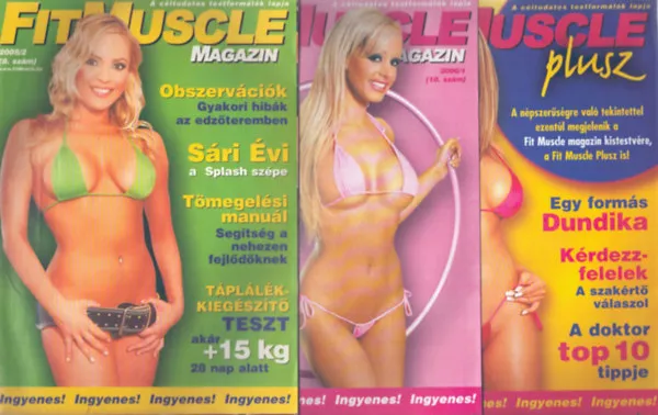 3 db FitMuscle magazin: 2005/1., 2005/2., 2006/1. számok Korlátozott ajánlat