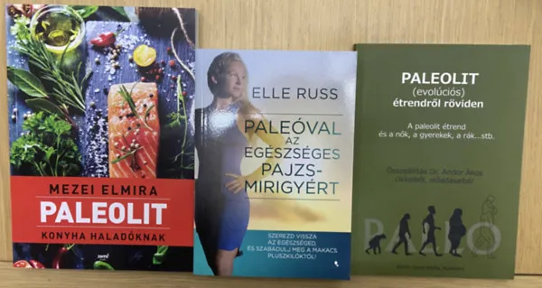 3 db könyv a paleóról - Paleolit konyha haladóknak, Paleolit (evolúciós) étrendről röviden, Paleóval az egészséges pajzsmirigyért Vedd meg most