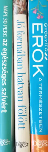 Biztonságos fizetés Reader's Digest könyvek (3db.): Napi 30 perc az egészséges szívért + Gyógyító erők+Jó formában hatvan fölött