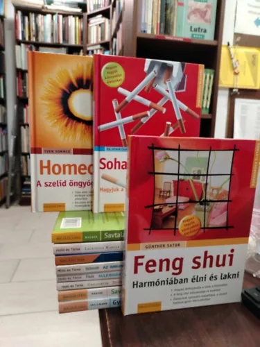 KÖNYVMENTŐ AJÁNLAT 11 db. Életmód: Feng Shui+ Homeopátia+ Soha többé dohányzás+ Savtalanítás+ A változás kora+ A szép bőr titkai+ Az immunrendszer+ Allergiák+ Zsírégetés+ Savtalanítás +Gyermekbetegségek bőr titkai+ Az immunren Azonnali szállítás