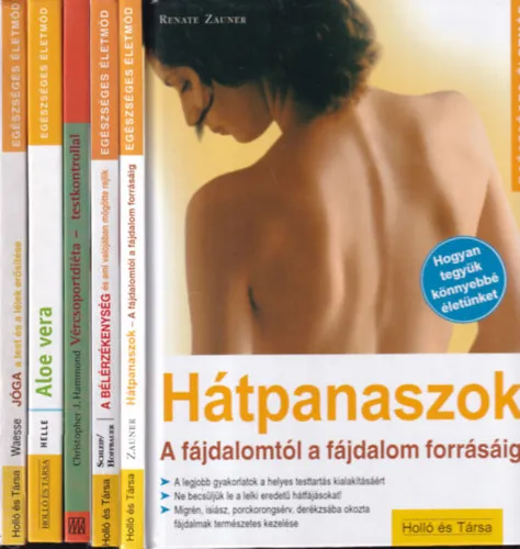 Alacsony ár 5 db Egészséges Életmód: Hátpanaszok + A bélérzékenység + Vércsoportdiéta - Testkontrollal + Aloe vera + Jóga