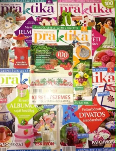 5 db. Praktika Magazin - 2011.febr. - 2. szám, 2011.ápr. 4. szám, 2011.máj. 5. szám, 2011.jún. 6. szám, 2011.júl. 7. szám (szabás-varrás-kötés-hobby-lakásdivat-kézimunka) Biztonságos vásárlás