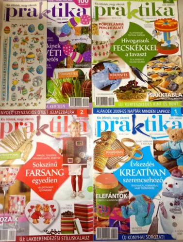 Árcsökkenés 4 db. Praktika Diy Magazin - 2009.jan. - XIII évf., 1. szám, 2009.febr. - XIII évf., 2. szám, 2009.márc. - XIII évf., 3. szám, 2009.ápr. - XIII évf., 4. szám (szabás-varrás-kötés-hobby-lakásdivat-kézimunka)