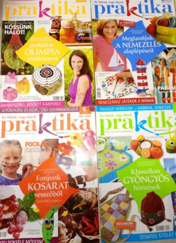 4 db. Praktika Magazin - 2008.máj. - XII évf., 5. szám, 2008.jún. - XII évf., 6. szám, 2008.júl. - XII évf., 7. szám, 2008.aug. - XII évf., 8. szám (szabás-varrás-kötés-hobby-lakásdivat-kézimunka) Végkiárusítás