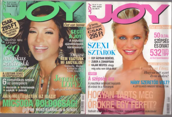 Vedd meg online 2 db Joy magazin: VII. évfolyam 2004. október és december számok