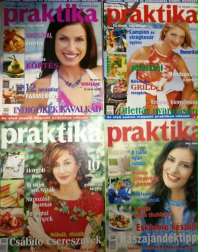 4 db. Praktika Magazin - 2003.máj. - 5. szám, 2003.jún. 6. szám, 2003.júl. 7. szám, 2003.aug. 8. szám (szabás-varrás-kötés-hobby-lakásdivat-kézimunka) Legnépszerűbb