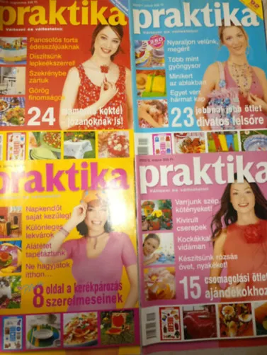 4 db. Praktika Magazin - 2002.máj. - 5. szám, 2002.jún. 6. szám, 2002.júl. 7. szám, 2002.aug. 8. szám (szabás-varrás-kötés-hobby-lakásdivat-kézimunka) Biztonságos fizetés